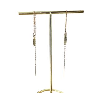 Boucles d'oreilles chaîne & pendentif en pierre