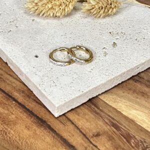 Paire de créoles acier inoxydable & strass