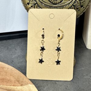 Boucle d’oreille cascade étoilée