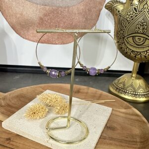 Créole pierre cubique d'améthyste