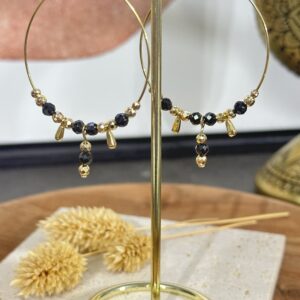 Créole spinelle & hématite dorée