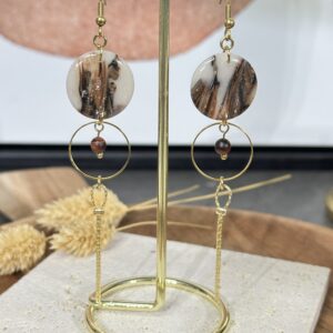 Boucles d’oreilles œil de tigre