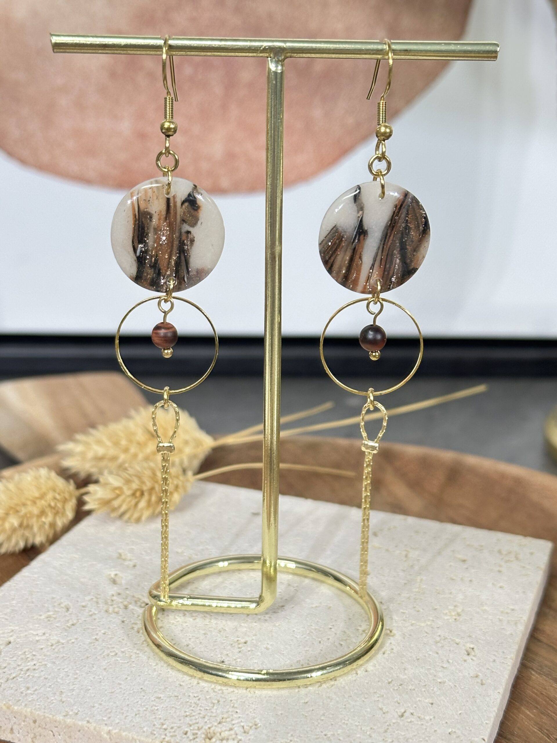 Boucles d’oreilles œil de tigre